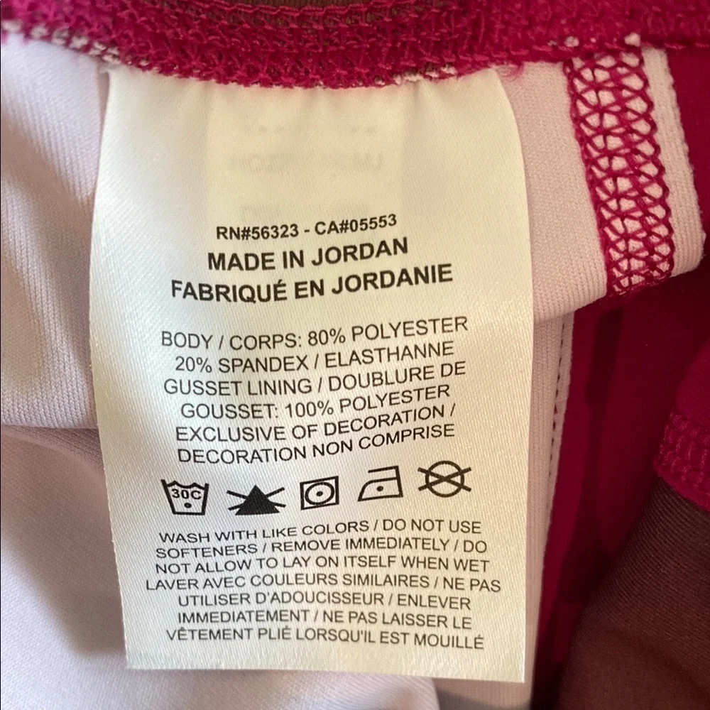 Nike Yoga Dri-Fit Vibrant Pink and Orange Performance Leggings Size S